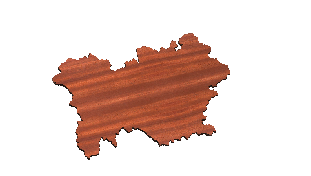 Planche apéro en forme de la région Auvergne - Personnalisable